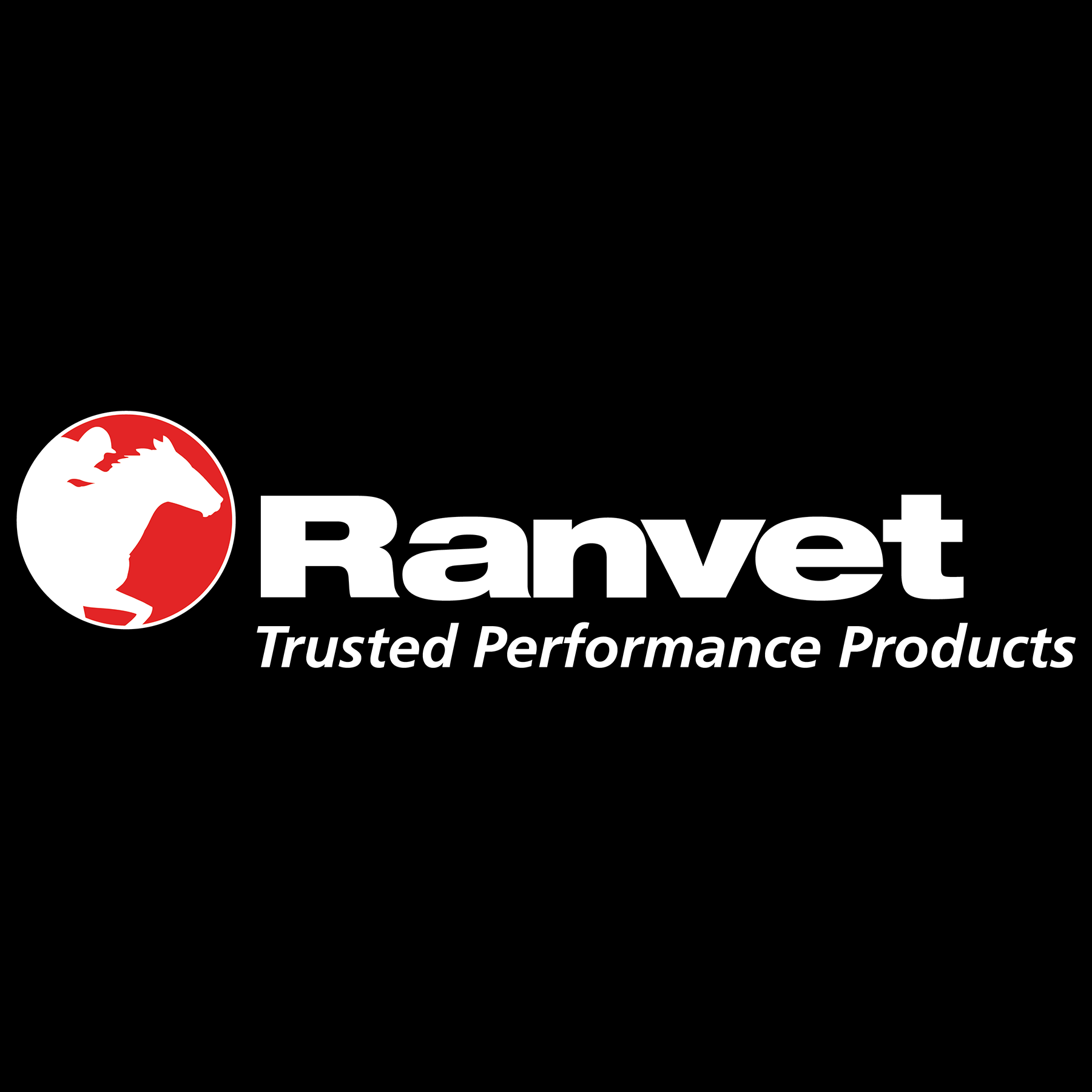 Ranvet-Logo&Byline-White on black